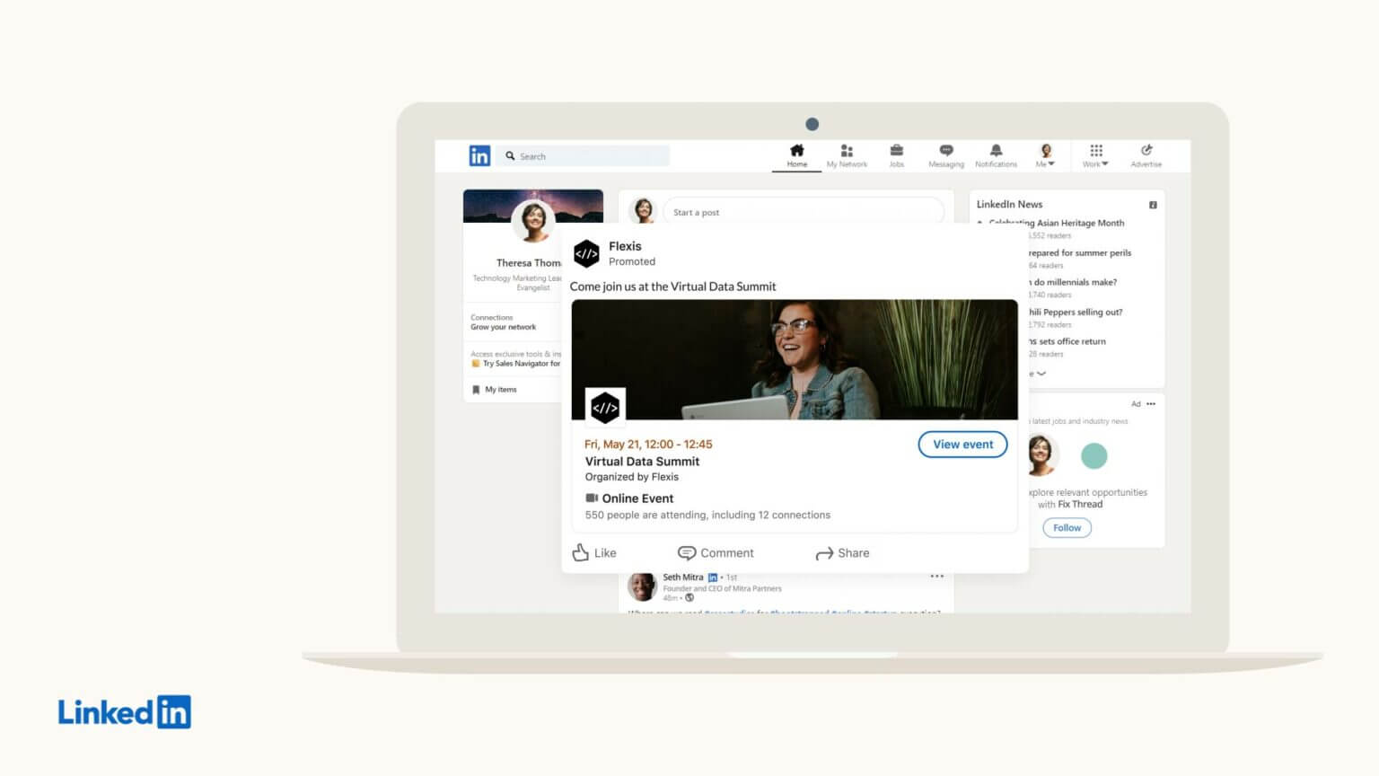 LinkedIn event ad example  
