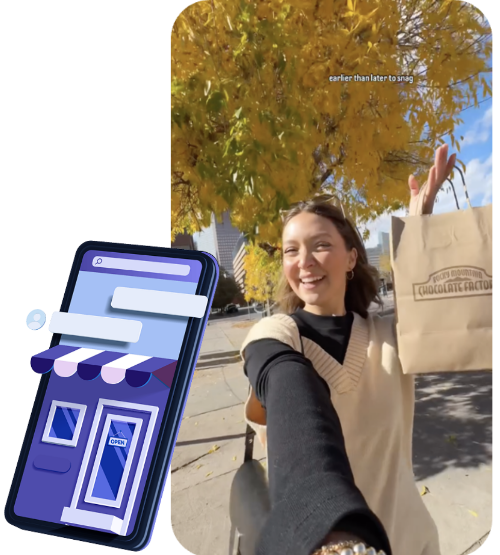 Rocky mountain chocolate factory influencer content by Trevant